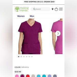 Healing hands purple label yoga scrub set